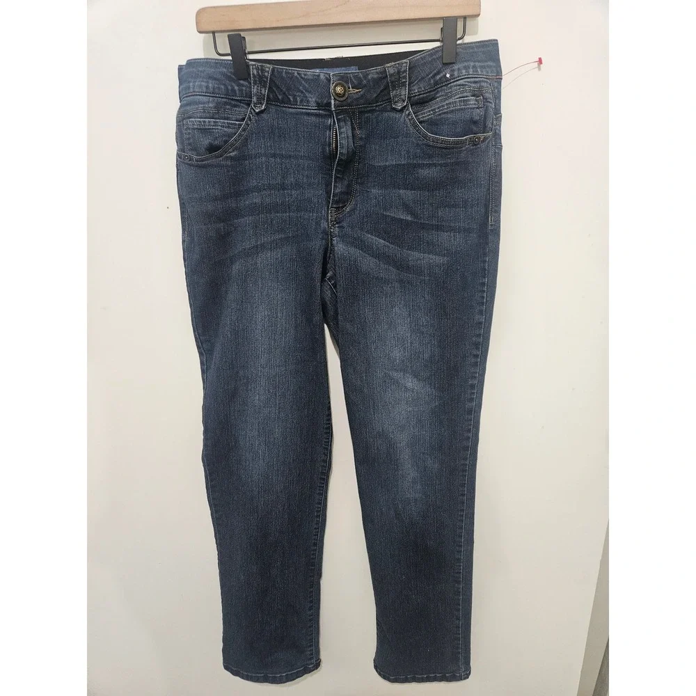 Democracy Ab'solution Straight Leg Jeans‎ Dark Wash Size 12 B1560Q4CD